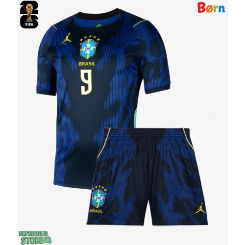 Brasilien Matheus Cunha #9 Replika Babytøj Udebanesæt Børn VM 2026 Kortærmet (+ Korte bukser)